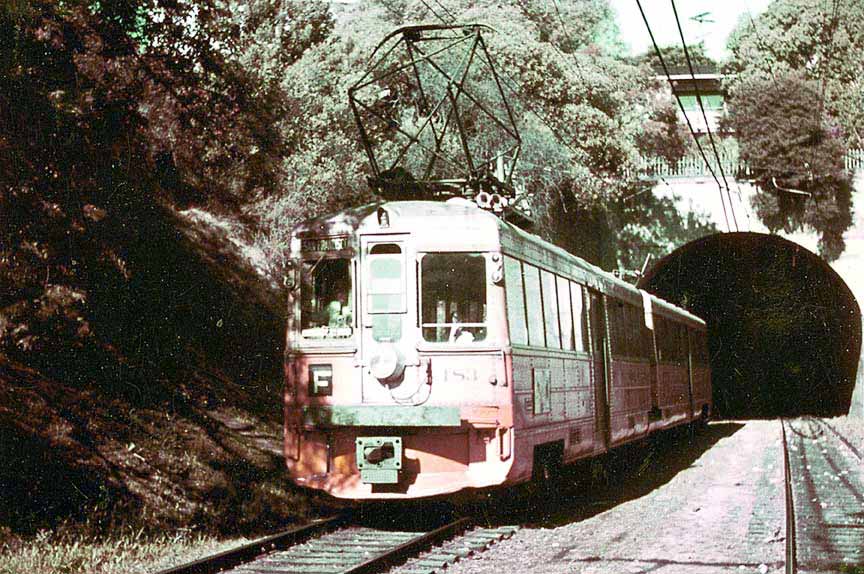 F_tunnel_MDO
"F" train for San Francisco exits Northbrae Tunnel, Berkeley, at Hopkins St. Photo by Michael Ongerth. John Stashik Collection
